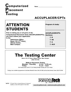 The Testing Center