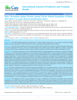 Mass Vaccination against Measles among Private