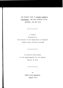 THE BYRONIC HERO IN CHILDE HAROLD`S