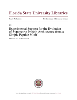 Experimental Support for the Evolution of Symmetric Protein
