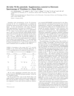 Ab initio Yb&middot;Ne potentials: Supplementary material to Electronic