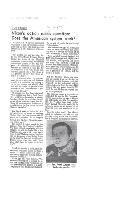 Nixon`s action raises question: Does the American system work?