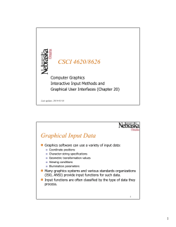 Interactive Input Methods and GUIs