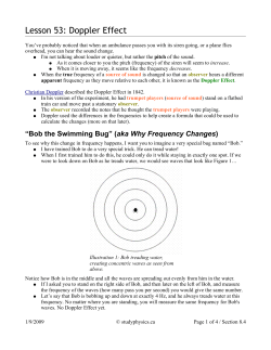 Lesson 53: Doppler Effect