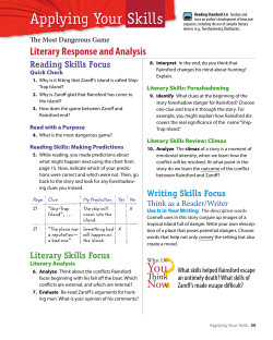 Most Dangerous Game Applying Skills
