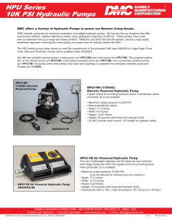 HPU Series 10K PSI Hydraulic Pumps
