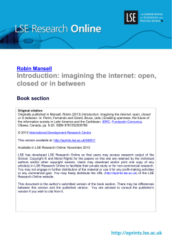 Introduction: imagining the internet: open, closed or in between