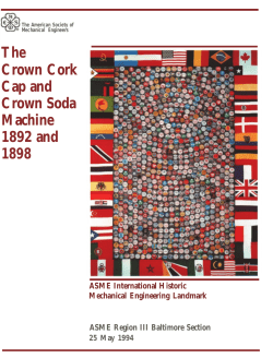 1898 The Crown Cork Cap and Crown Soda Machine 1892