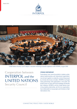 Cooperation between INTERPOL and the UNITED NATIONS