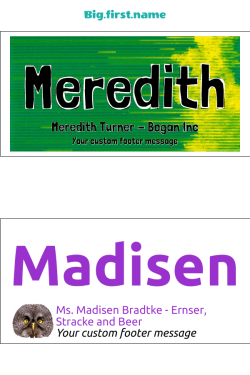 name badges for Avery 2225, 5444 Compatible Template