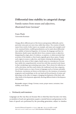 Differential time stability in categorial change