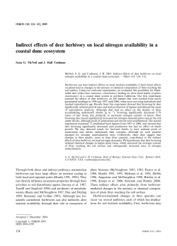 Indirect effects of deer herbivory on local nitrogen availability in a