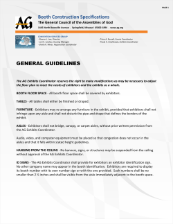Booth Specs - AG Web Services