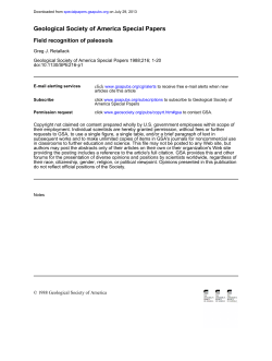 Geological Society of America Special Papers
