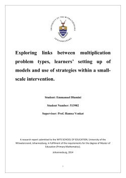 Exploring links between multiplication problem types