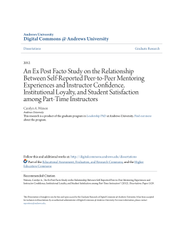 An Ex Post Facto Study on the Relationship Between Self