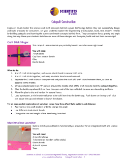 Catapult Construction - Scientists in School
