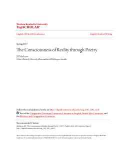 The Consciousness of Reality through Poetry - TopSCHOLAR