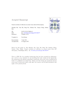 Neural correlates of reflection on actual versus ideal self