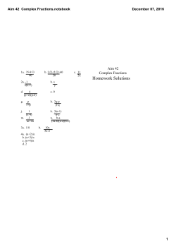 Aim 42 Complex Fractions.notebook