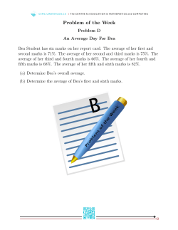 Problem of the Week - Sino Canada School