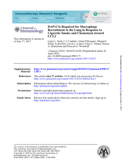CCL2 Cigarette Smoke and Chemotaxis toward Recruitment to the