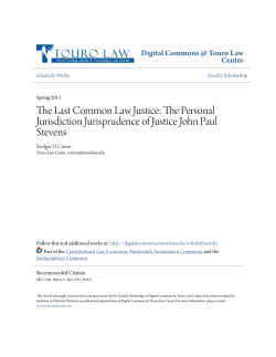 The Personal Jurisdiction Jurisprudence of Justice John Paul Stevens