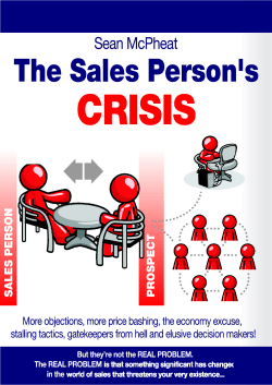 The Sales Person`s Crisis &copy; Sean McPheat Web