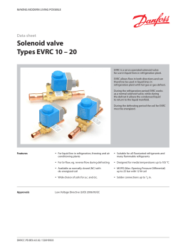 Solenoid valve Types EVRC 10 – 20