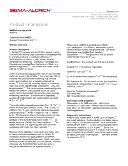 Avidin from egg white (A9275) - Product Information - Sigma