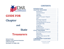 GUIDE FOR Chapter State Treasurers