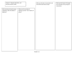 Chapter 21: 1 Chapter 21: Reaction Revolution, and Romanticism