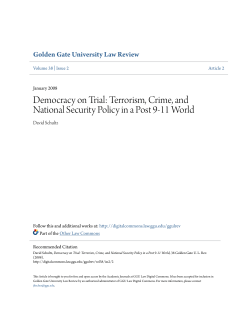 Democracy on Trial: Terrorism, Crime, and National Security Policy