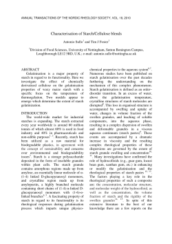 Characterisation of Starch/Cellulose blends