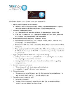 7 tips to a top notch presentation