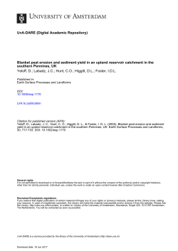 Blanket peat erosion and sediment yield in an upland - UvA-DARE