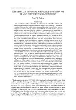 Evolution and historical perspective of the 1997&Acirc;&OElig;1998 El Ni&Atilde;