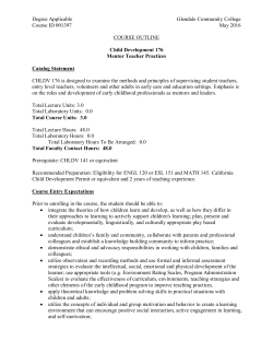 CHLDV 176 Rev May 2016 - Glendale Community College