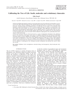 Calibrating the Tree of Life: fossils, molecules and evolutionary