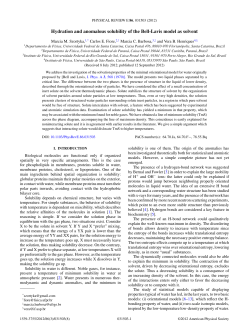Hydration and anomalous solubility of the Bell