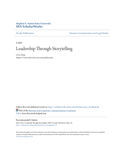 Leadership Through Storytelling - SFA ScholarWorks