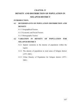 density and distribution of population in solapur district