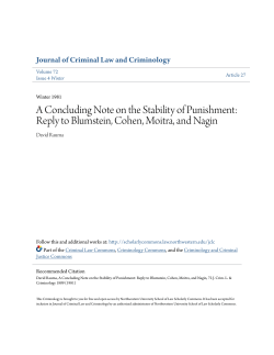 a concluding note on the stability of punishment: reply to blumstein