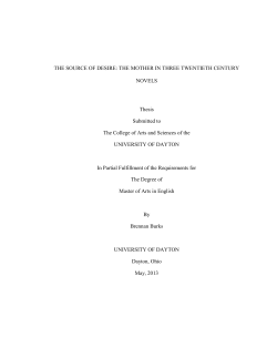 THE SOURCE OF DESIRE: THE MOTHER IN THREE TWENTIETH