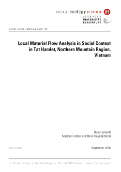 Local Material Flow Analysis in Social Context in Tat Hamlet