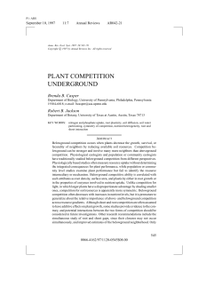 plant competition underground
