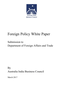 Australia India Business Council - Department of Foreign Affairs and