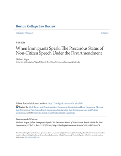 when immigrants speak: the precarious status of non