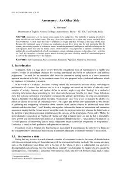 Assessment: An Other Side
