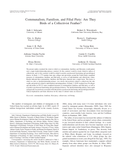 Communalism, Familism, and Filial Piety